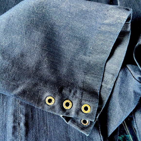 NWOT Lulu B Capri Denim Stretch Legging with Crystal Rivets Sz 4 - Picture 15 of 15